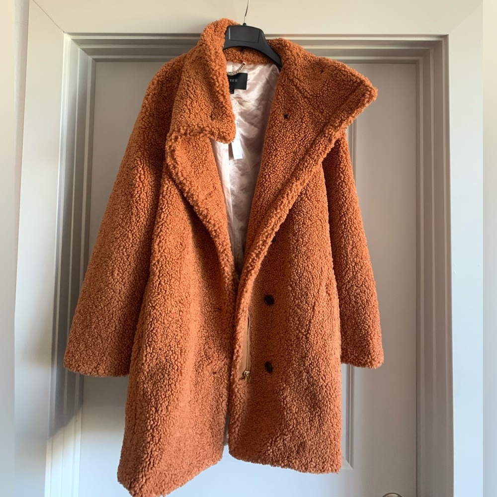 J. Crew Villa coat in teddy sherpa - Picture 2 of 11